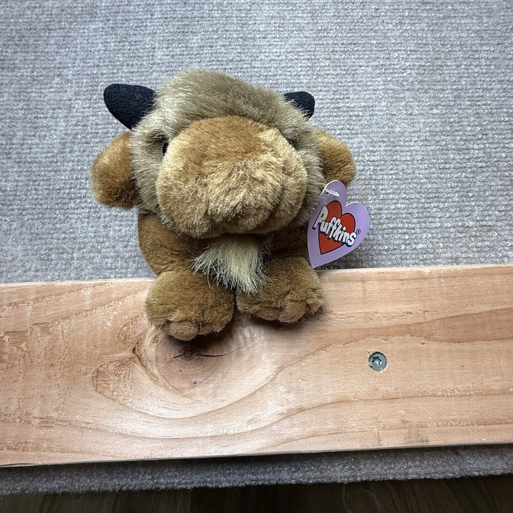 NEW Puffkins Plush BIFF THE BUFFALO birthday is 7-1-97